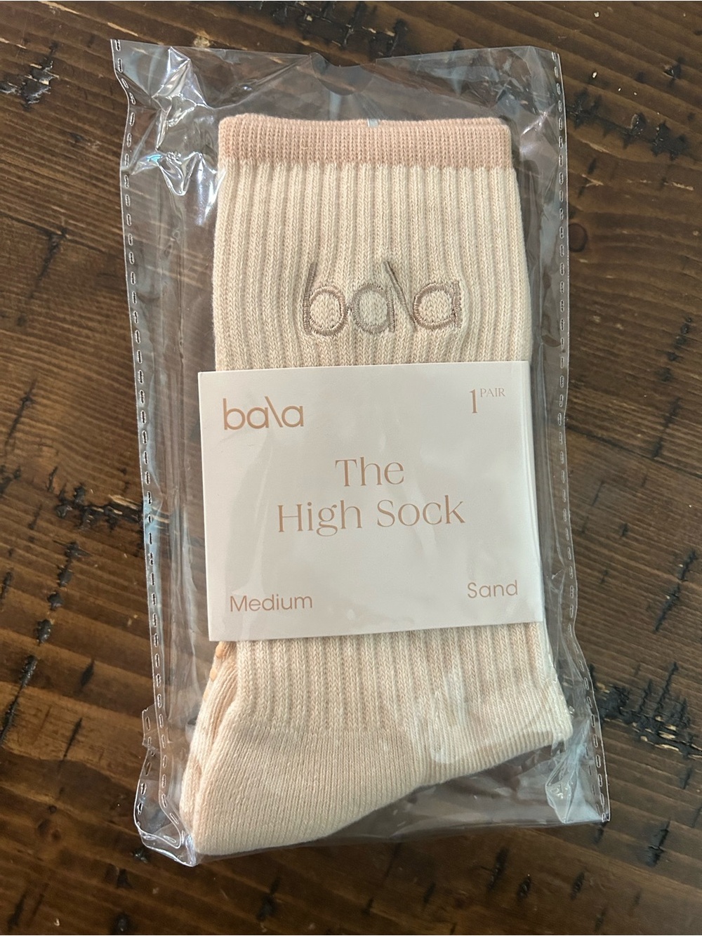 Bala The High Sock in Sand (Size Medium)